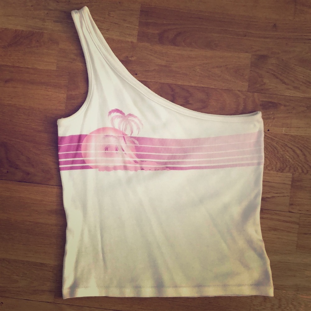 🌴 One shoulder palm tree top 🌴